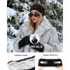 imageFURTALK Winter Warm Beanie Knit Hat Touchscreen Gloves Scarf Set Soft Fleece Lined Double Layer Skull Cap Gifts for WomenPure Black