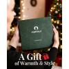 imageFURTALK Winter Warm Beanie Knit Hat Touchscreen Gloves Scarf Set Soft Fleece Lined Double Layer Skull Cap Gifts for WomenPure Black