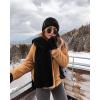 imageFURTALK Winter Warm Beanie Knit Hat Touchscreen Gloves Scarf Set Soft Fleece Lined Double Layer Skull Cap Gifts for WomenPure Black
