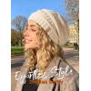 imageFURTALK Womes Slouchy Winter Beanie Knit Hat Satin Lined 3 Pack Thick Warm Fashionable Skull CapBlackgreenbeige