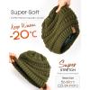 imageFURTALK Womes Slouchy Winter Beanie Knit Hat Satin Lined 3 Pack Thick Warm Fashionable Skull CapWine Reddark Greygreen
