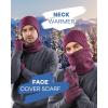 imageFURTALK Winter Beanie Hat Scarf Touchscreen Gloves Set for Men Women 3 Pcs Knit Neck Warmer Fleece Lined Skull CapRose Red