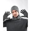 imageFURTALK Winter Beanie Hat Scarf Touchscreen Gloves Set for Men Women 3 Pcs Knit Neck Warmer Fleece Lined Skull CapWhite Black