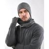 imageFURTALK Winter Beanie Hat Scarf Touchscreen Gloves Set for Men Women 3 Pcs Knit Neck Warmer Fleece Lined Skull CapWhite Black