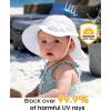 imageFURTALK 3 Pack Baby Sun Hat Toddler Beach Hat Girls UPF 50 Wide Brim Infant Kids Summer Adjustable Sun ProtectionWhitepinkyellow