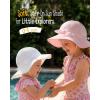 imageFURTALK 3 Pack Baby Sun Hat Toddler Beach Hat Girls UPF 50 Wide Brim Infant Kids Summer Adjustable Sun ProtectionWhitepinkyellow