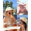 imageFURTALK 3 Pack Baby Sun Hat Toddler Beach Hat Girls UPF 50 Wide Brim Infant Kids Summer Adjustable Sun ProtectionWhitepinkyellow