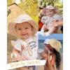 imageFURTALK 3 Pack Baby Sun Hat Toddler Beach Hat Girls UPF 50 Wide Brim Infant Kids Summer Adjustable Sun ProtectionWhiteredyellow