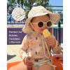 imageFURTALK 3 Pack Baby Sun Hat Toddler Beach Hat Girls UPF 50 Wide Brim Infant Kids Summer Adjustable Sun ProtectionWhiteredyellow