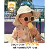 imageFURTALK 3 Pack Baby Sun Hat Toddler Beach Hat Girls UPF 50 Wide Brim Infant Kids Summer Adjustable Sun ProtectionYellowcoffeered