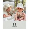 imageFURTALK Baby Bonnet Muslin Cotton Soft Adjustable Chin Strap for Infant Boys GirlsBrown