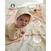 imageFURTALK Baby Bonnet Muslin Cotton Soft Adjustable Chin Strap for Infant Boys GirlsBrown