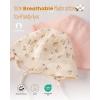 imageFURTALK Baby Bonnet Muslin Cotton Soft Adjustable Chin Strap for Infant Boys GirlsPink