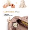 imageFURTALK Baby Sun Hat Muslin Cotton Toddler Bucket Hat for Girls Boys Wide Brim UPF 50 Summer Beach HatsPink