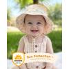 imageFURTALK Baby Sun Hat Muslin Cotton Toddler Bucket Hat for Girls Boys Wide Brim UPF 50 Summer Beach HatsPink