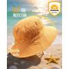 imageFURTALK Baby Sun Hat for Boys Girls Toddler Summer Bucket Hats Kids UPF 50 Beach HatWhitenavycaramel