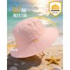 imageFURTALK Baby Sun Hat for Boys Girls Toddler Summer Bucket Hats Kids UPF 50 Beach HatWhitepinkcaramel