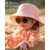imageFURTALK Baby Sun Hat for Boys Girls Toddler Summer Bucket Hats Kids UPF 50 Beach HatWhitepinkcaramel