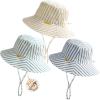 imageFURTALK Baby Sun Hat Toddler Boys Girls Bucket Hats 05 Years Kids UPF 50 Sun Protection Summer Beach HatsYellowbluenavy