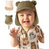 imageFURTALK Baby Sun Hat UPF 50 Cute Toddler Bucket Summer Beach Hats for Boys GirlsBeigegreen