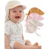 imageFURTALK Baby Sun Hat UPF 50 UV Ray Sun Protection Infant Toddler Bucket Hats for Boys GirlsBeigepinkcaramel