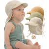 imageFURTALK Baby Sun Hat UPF 50 UV Ray Sun Protection Infant Toddler Bucket Hats for Boys GirlsLight Khakigreencaramel