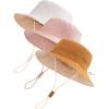 imageFURTALK Baby Sun Hat for Boys Girls Toddler Summer Bucket Hats Kids UPF 50 Beach HatWhitepinkcaramel