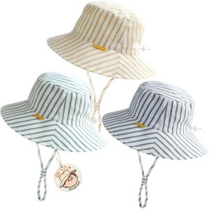 imageFURTALK Baby Sun Hat Toddler Boys Girls Bucket Hats 05 Years Kids UPF 50 Sun Protection Summer Beach HatsYellowbluenavy