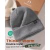 imageFURTALK Beanie for Women Men Winter Hat Soft Warm Unisex Cuffed Beanie Knitted Skull CapGray
