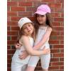 imageFURTALK Kids Toddler Baseball Hat Boys Girls Adjustable UPF50 Washed Cotton Baseball CapBeigepink