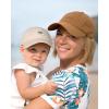 imageFURTALK Kids Toddler Baseball Hat Boys Girls Adjustable UPF50 Washed Cotton Baseball CapBeigepink