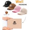 imageFURTALK Kids Toddler Baseball Hat Boys Girls Adjustable UPF50 Washed Cotton Baseball CapBeigepink
