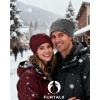 imageFURTALK Winter Beanie Hats for Men Women Warm Fleece Lined Double Layer Skull Cap Unisex Soft Slouchy BeanieGreenblack Mixed