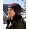 imageFURTALK Winter Beanie Hats for Men Women Warm Fleece Lined Double Layer Skull Cap Unisex Soft Slouchy BeaniePurpleblack Mixed