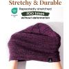 imageFURTALK Winter Beanie Hats for Men Women Warm Fleece Lined Double Layer Skull Cap Unisex Soft Slouchy BeaniePurpleblack Mixed