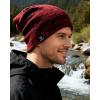 imageFURTALK Winter Beanie Hats for Men Women Warm Fleece Lined Double Layer Skull Cap Unisex Soft Slouchy BeanieRedblack Mixed