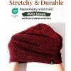 imageFURTALK Winter Beanie Hats for Men Women Warm Fleece Lined Double Layer Skull Cap Unisex Soft Slouchy BeanieRedblack Mixed