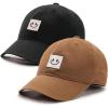 imageFURTALK Kids Toddler Baseball Hat Boys Girls Adjustable UPF50 Washed Cotton Baseball CapBlackbrown