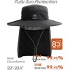 image:imageFURTALK Sun Hats for Men Women Fishing Hat with Neck Flap UPF 80 Breathable Wide Brim Hiking Safari Summer Bucket HatsBlack