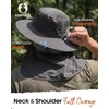 image:imageFURTALK Sun Hats for Men Women Fishing Hat with Neck Flap UPF 80 Breathable Wide Brim Hiking Safari Summer Bucket HatsDark Grey