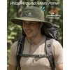 image:imageFURTALK Sun Hats for Men Women Fishing Hat with Neck Flap UPF 80 Breathable Wide Brim Hiking Safari Summer Bucket HatsGreen