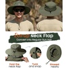 image:imageFURTALK Sun Hats for Men Women Fishing Hat with Neck Flap UPF 80 Breathable Wide Brim Hiking Safari Summer Bucket HatsGreen