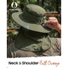 image:imageFURTALK Sun Hats for Men Women Fishing Hat with Neck Flap UPF 80 Breathable Wide Brim Hiking Safari Summer Bucket HatsGreen
