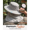 image:imageFURTALK Sun Hats for Men Women Fishing Hat with Neck Flap UPF 80 Breathable Wide Brim Hiking Safari Summer Bucket HatsLight Grey