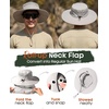 image:imageFURTALK Sun Hats for Men Women Fishing Hat with Neck Flap UPF 80 Breathable Wide Brim Hiking Safari Summer Bucket HatsLight Grey