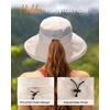 image:imageFURTALK Wide Brim Sun Hat with Ponytail Hole for Women UPF 80 UV Protection Packable Bucket Hiking Travel Outdoor HatBeige