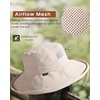 image:imageFURTALK Wide Brim Sun Hat with Ponytail Hole for Women UPF 80 UV Protection Packable Bucket Hiking Travel Outdoor HatBeige