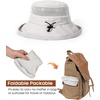 image:imageFURTALK Wide Brim Sun Hat with Ponytail Hole for Women UPF 80 UV Protection Packable Bucket Hiking Travel Outdoor HatGrey