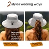 image:imageFURTALK Wide Brim Sun Hat with Ponytail Hole for Women UPF 80 UV Protection Packable Bucket Hiking Travel Outdoor HatGrey