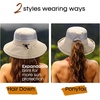 image:imageFURTALK Wide Brim Sun Hat with Ponytail Hole for Women UPF 80 UV Protection Packable Bucket Hiking Travel Outdoor HatKhaki